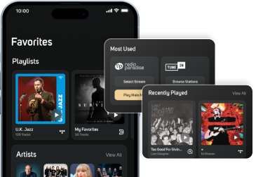 BluOS App streaming services