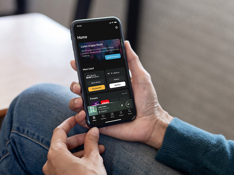 BluOS app 4.0 on iPhone