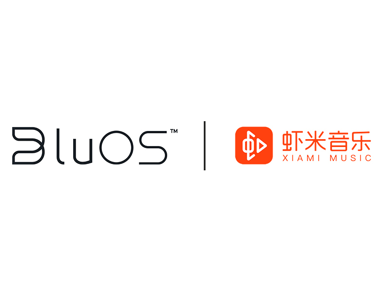 BluOS and Xiami logos