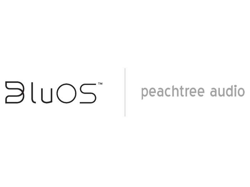 BluOS and Peachtree Audio logos